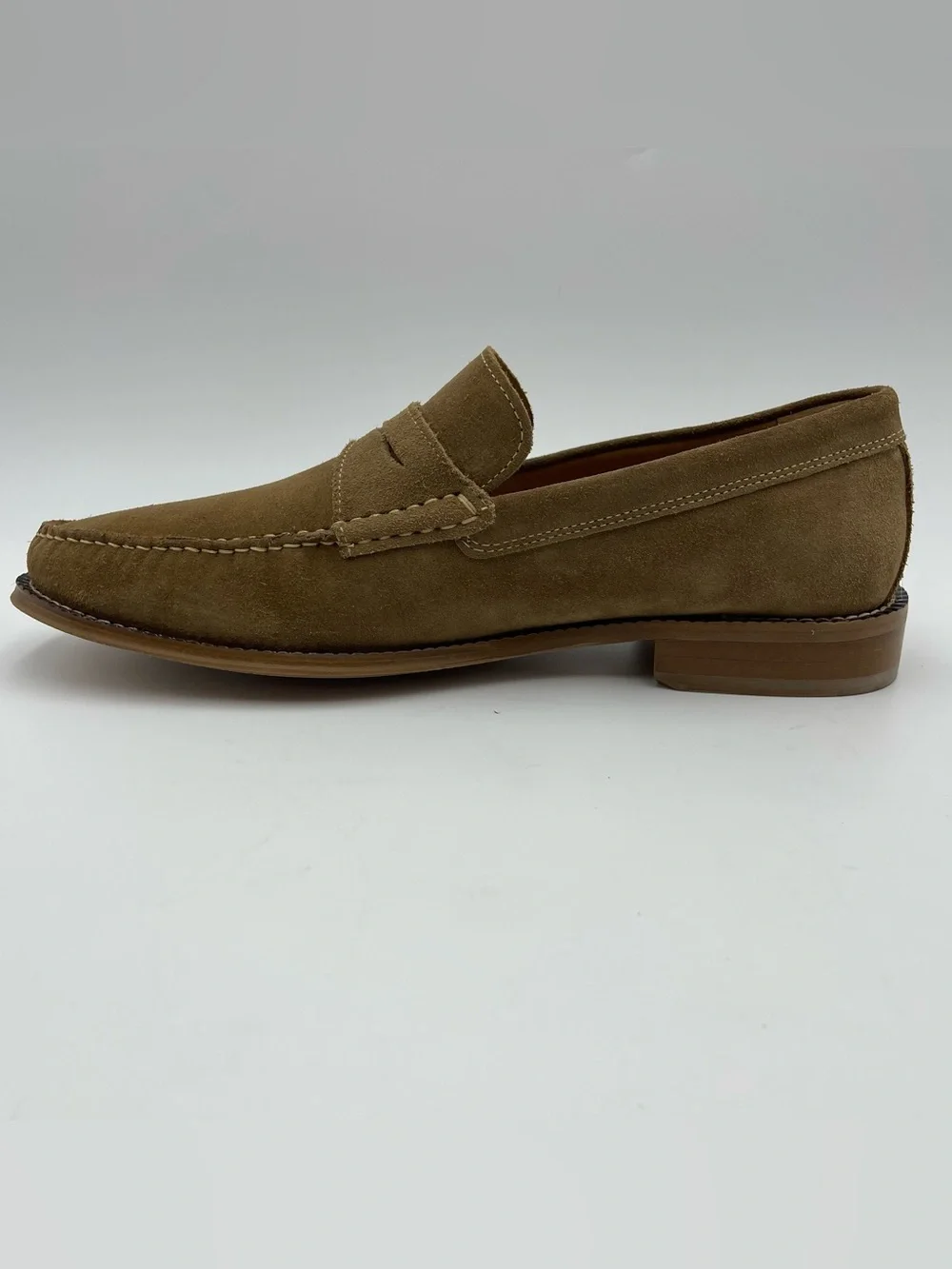 Donald Pliner Men SZ 11M Miles Dark Taupe/Tobacco Suede Loafers Shoes MSRP $285